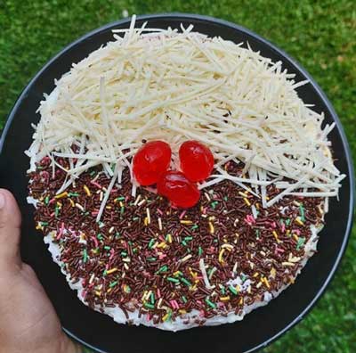 Resep Bolu Marmer Topping Coklat Keju