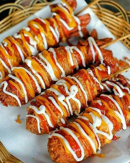 Resep Corndog Mozarella Praktis Ala Rumahan