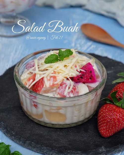 Langkah langkah Membuat Salad Buah