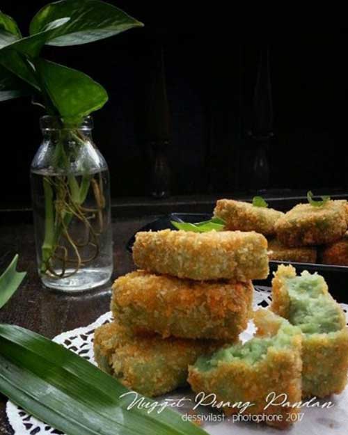 Resep Pisang Nugget Pandan