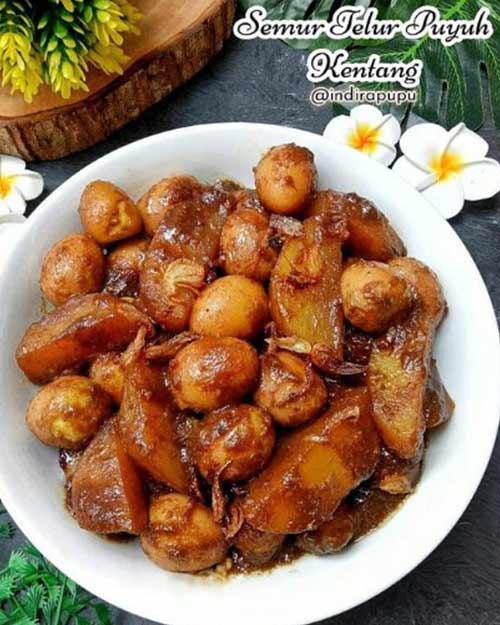 Resep Semur Telur Puyuh Kentang