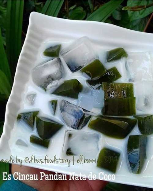 Resep Membuat Es Cincau Pandan Nata De Coco