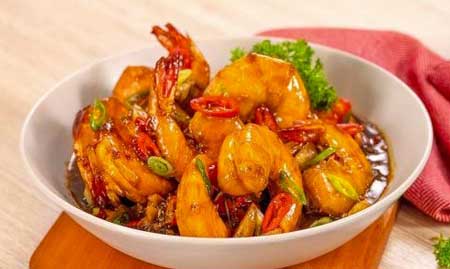 Resep Udang Saus Tiram Pedas