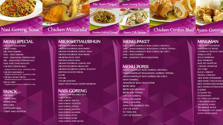 Harga Menu Solaria