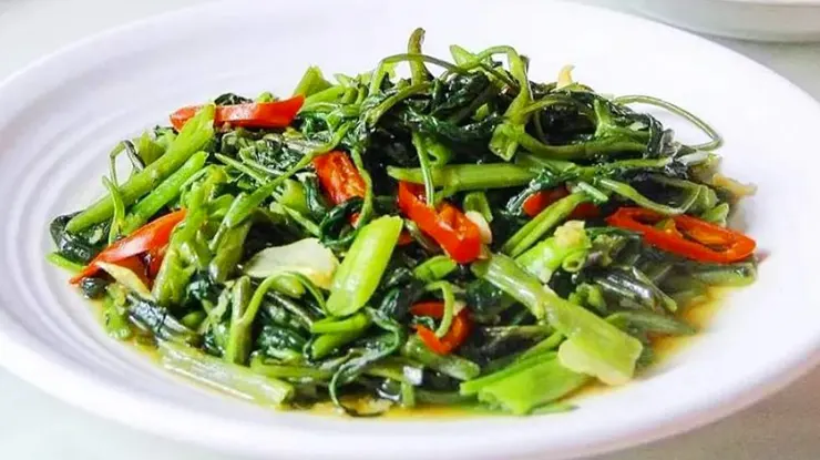 Resep Tumis Kangkung Terasi Bumbu Ulek enak lezat