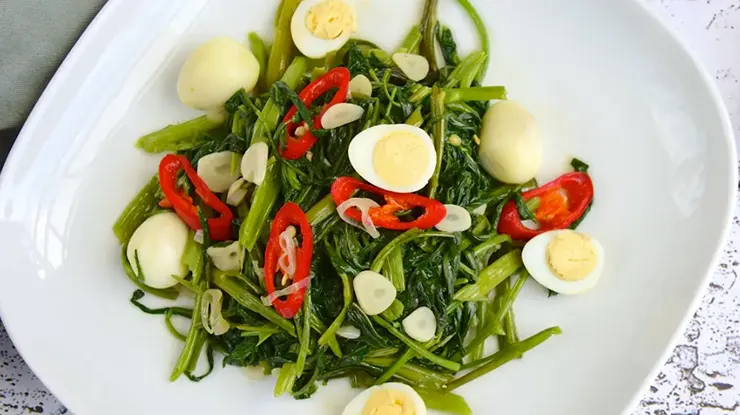 Resep Tumis Kangkung Terasi Telur Puyuh Sedap