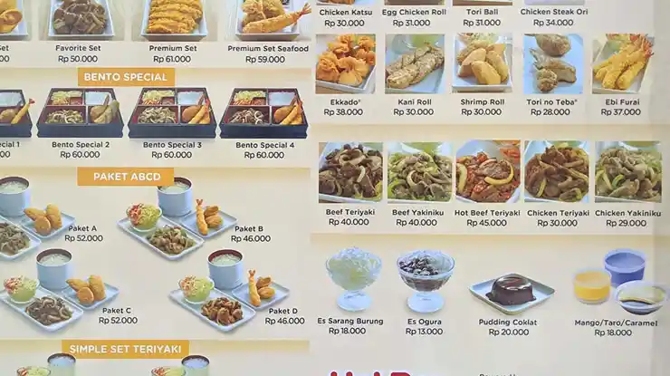 daftar menu hokben terbaru