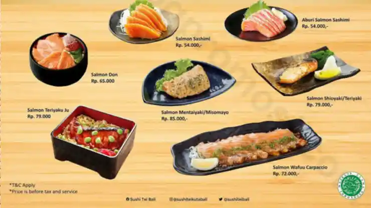 daftar menu sushie tei terlengkap