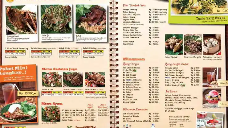 semua menu bebek kaleyo terlengkap