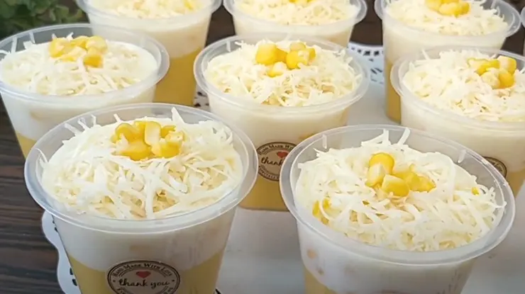 Resep Puding Jagung Tepung Custard Topping Keju