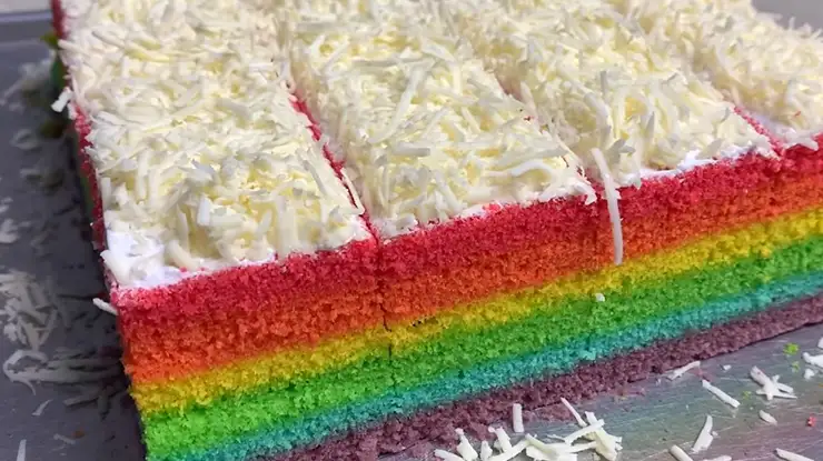 Resep Rainbow Cake Kukus Ny Liem 6 Telur Yang Enak