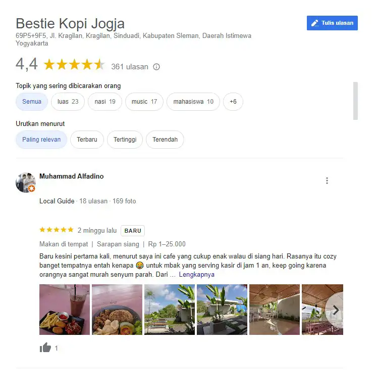 Ulasan Bestie Kopi UTY Jogja