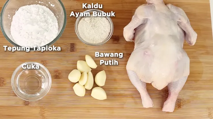 Bahan Ayam Goreng Bawang Putih Ala Rudy